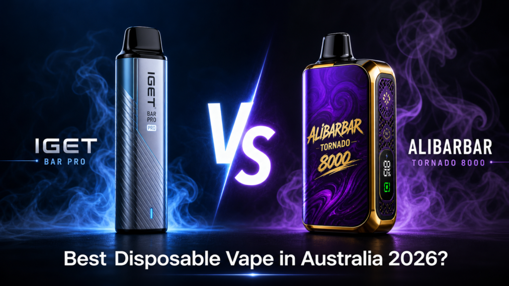 IGET Bar Pro vs Alibarbar Tornado disposable vape comparison Australia